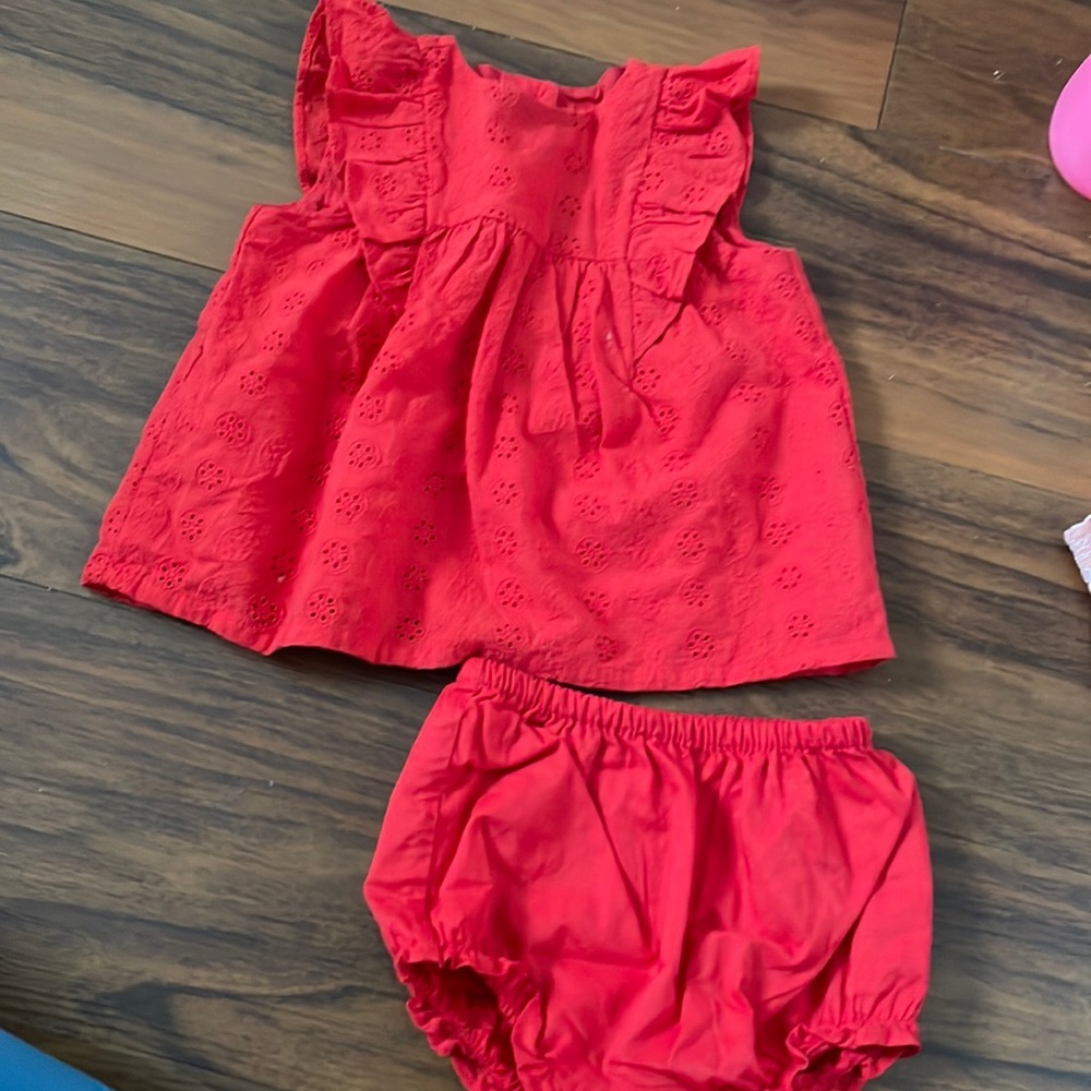 Janie & Jack “shirt” red dress size 18-24 months